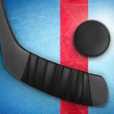 Image of Stick and Puck on Ice